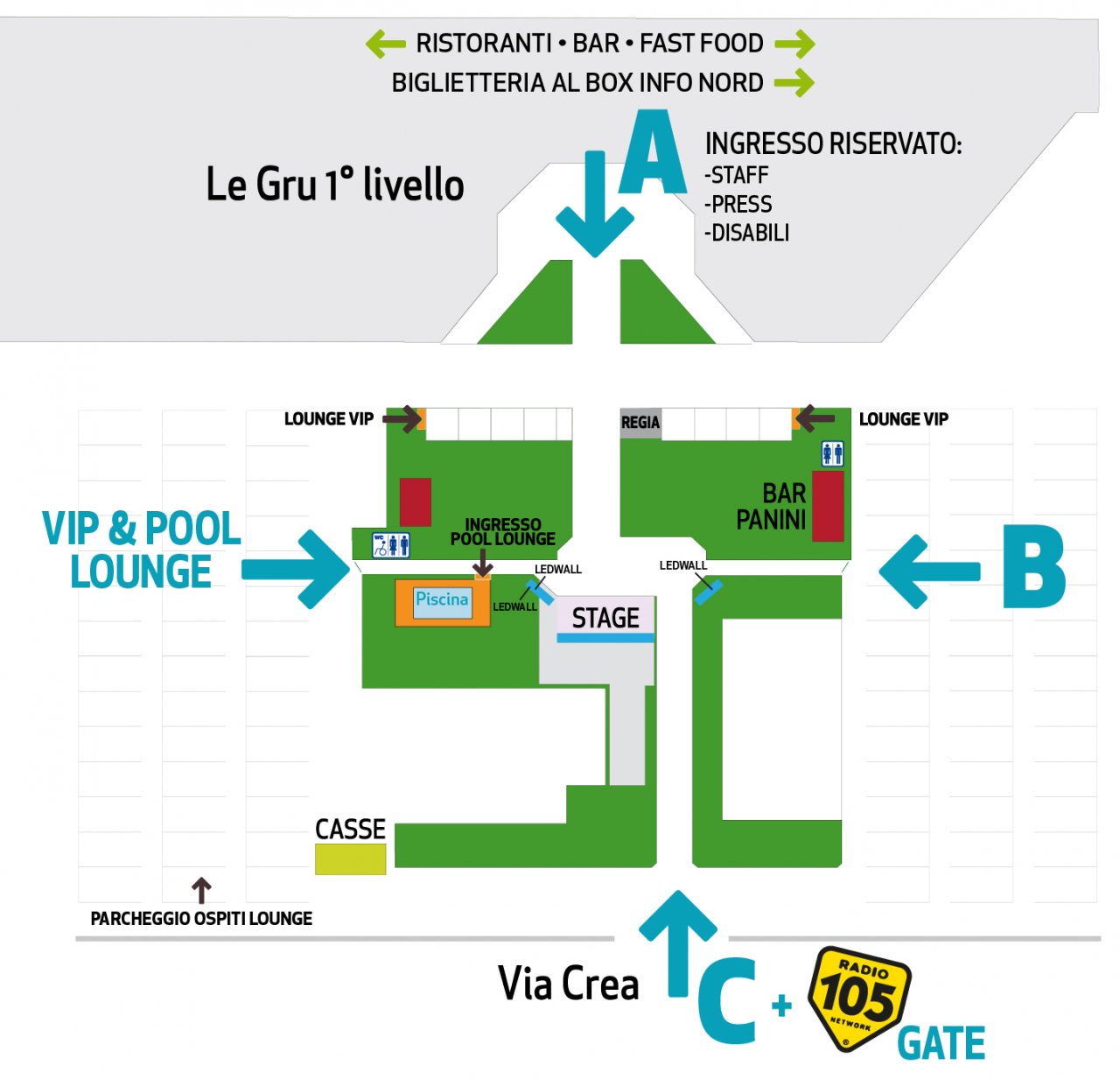 Accessi arena